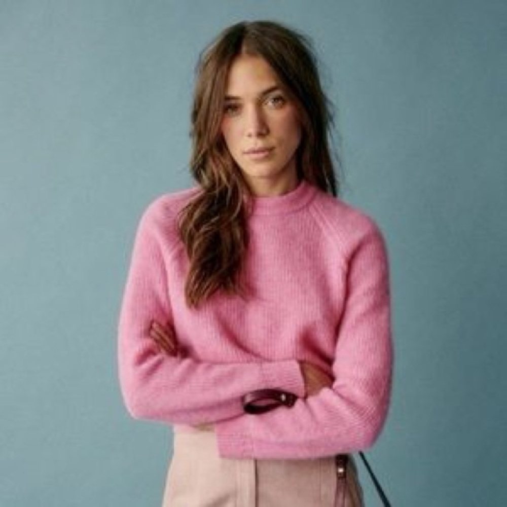 Sezane Otto Pink Sweater